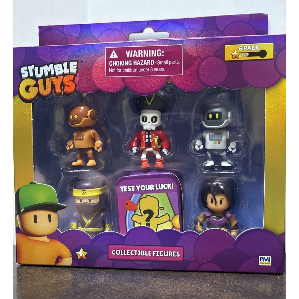 Stumble Guys Series 2 Collectible Figures 6 Pack w/ Mystery Figure New